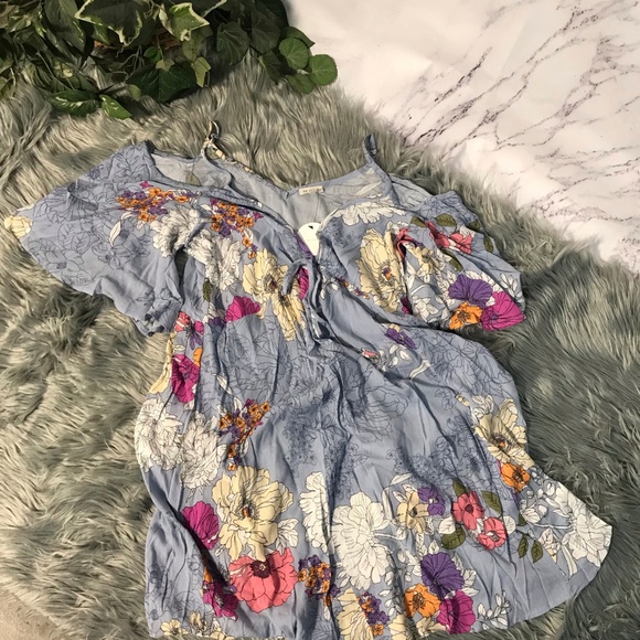 5🌟Reviews BLUE FLORAL DRESS - Picture 7 of 8